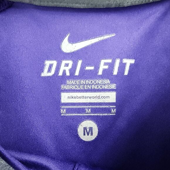 Clemson Tigers University Shirt Mens Medium Purple Polo Nike Dri Fit Performance - Picture 2 of 16